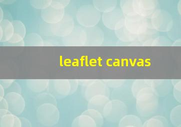 leaflet canvas